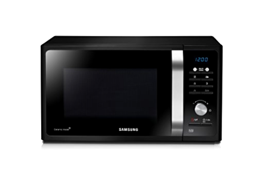 SAMSUNG MG23F301TAK/EC Microondas con Grill, 23 Litros de Capacidad, Potencia 800W/1100 W, Interior Cerámico Enamel, Sistema de Ondas TDS, Color Negro, (An x Al x Prof) 490 x 275 x 392 mm