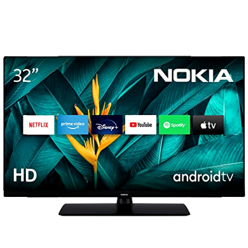 Nokia 32 Pulgadas (80cm) HD Ready Televisor Smart Android TV (HDR10, DVB-C/S2/T2, Netflix, Prime Video, Disney+) Amazon Exclusive - HNA32GV210 - 2022