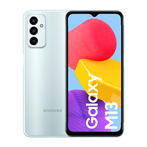 Samsung Galaxy M13 (64 GB) Azul Claro – Teléfono Móvil libre Android, Smartphone con 4GB de RAM [Versión española]