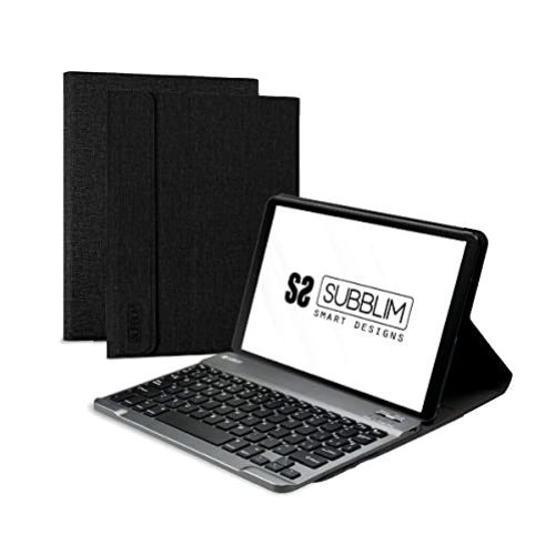 Subblim Funda para Tablet Lenovo Tab M10 Plus 3a Gen 10.6” TB-125F/128F, con Teclado Inalámbrico Bluetooth, Teclado Español, Cierre Magnético, Puerto de Carga, Negro