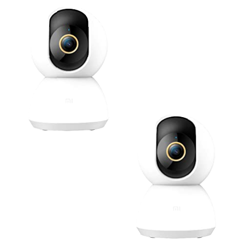 Xiaomi Smart Camera C300 (Pack de 2) - Cámara de vigilancia con resolución 2K, 360°, apertura F1.4, visión nocturna, detección de movimiento, blanco