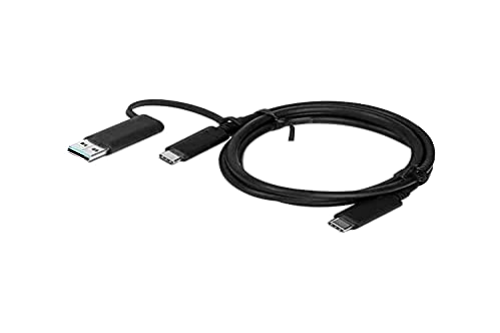 Lenovo USB-C híbrido con USB-A, 4X90U90618, negro, 3 pies