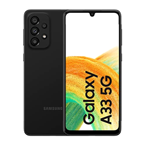 Samsung Galaxy A33 5G (128 GB) Negro - Smartphone Android de 6 GB RAM, Teléfono Móvil Libre con Carga rápida, Batería de 5000 mAh y pantalla de 6,4'' (Versión ES)