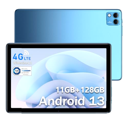 DOOGEE T10S Tablet 10 Pulgadas, Android 13, 6600mAh 11GB RAM 128GB ROM(1TB SD), TÜV Certificato, Widevine L1 Octa-Core, 5G+2.4G WiFi 8MP |Pantalla 1200 * 1920 FHD|BT5.0| Tablet PC Dual SIM GPS