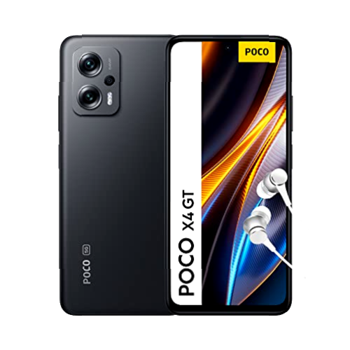 Xiaomi POCO X4 GT 5G Smartphone de 8+256GB,Pantalla de 6.6” 144Hz DynamicSwitch, MediaTek Dimensity 8100, Triple Cámara de 64MP, 5080mAh,Black (Versión ES + 3 años de garantía) con Alexa Manos Libres