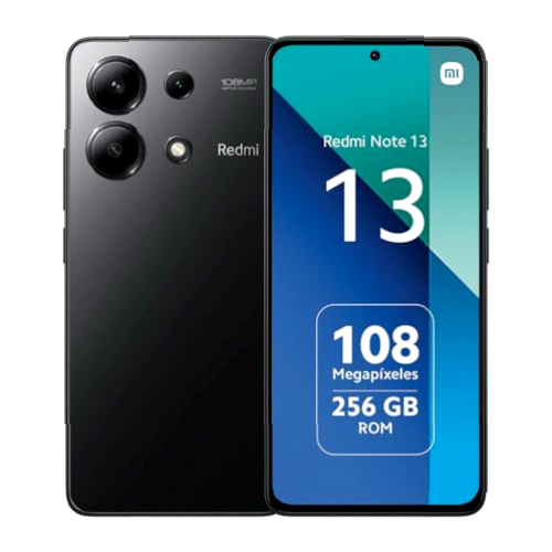 Xiaomi Smartphone Redmi Note 13, Version Global, 8+256GB, Pantalla Amoled de 6,67 Pulgadas, 120Hz, Dimensity 6080, 100MP, 5000mAh, Cargador de 33W, Negro