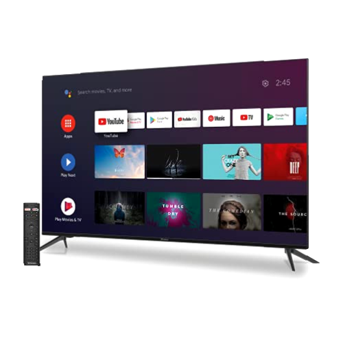 Strong SRT50UC6433 4K UHD Android, Pantalla 139 cm, DVB - T2 HEVC 265/C/S2, 60Hz, HDR 10, Netflix, You Tube, Disney +, Google Assistant, HDMI, USB Multimedia, Bluetooth, WiFi, Ci+, Negro