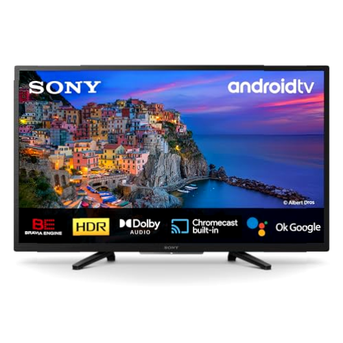 Sony BRAVIA KD32W804 - Smart TV 32 Pulgadas HD Ready (Alto Rango Dinámico HDR, Android TV) Negro, Modelo 2022